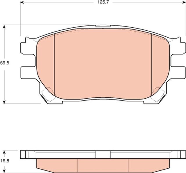 Тормозные колодки TRW. Артикул GDB3414