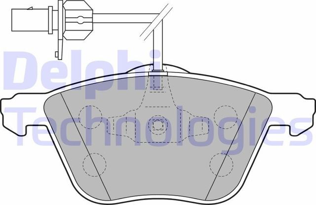 Тормозные колодки Delphi (Low-Metallic) передние для Ford Galaxy I 2001-2006. Артикул LP1801