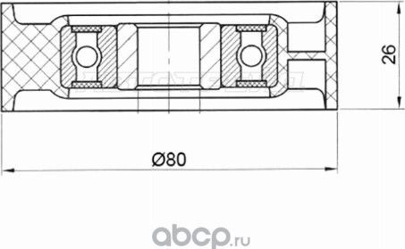 Ролик натяжителя приводного ремня SSANG YONG KORAN (SAT). Артикул ST1622003070