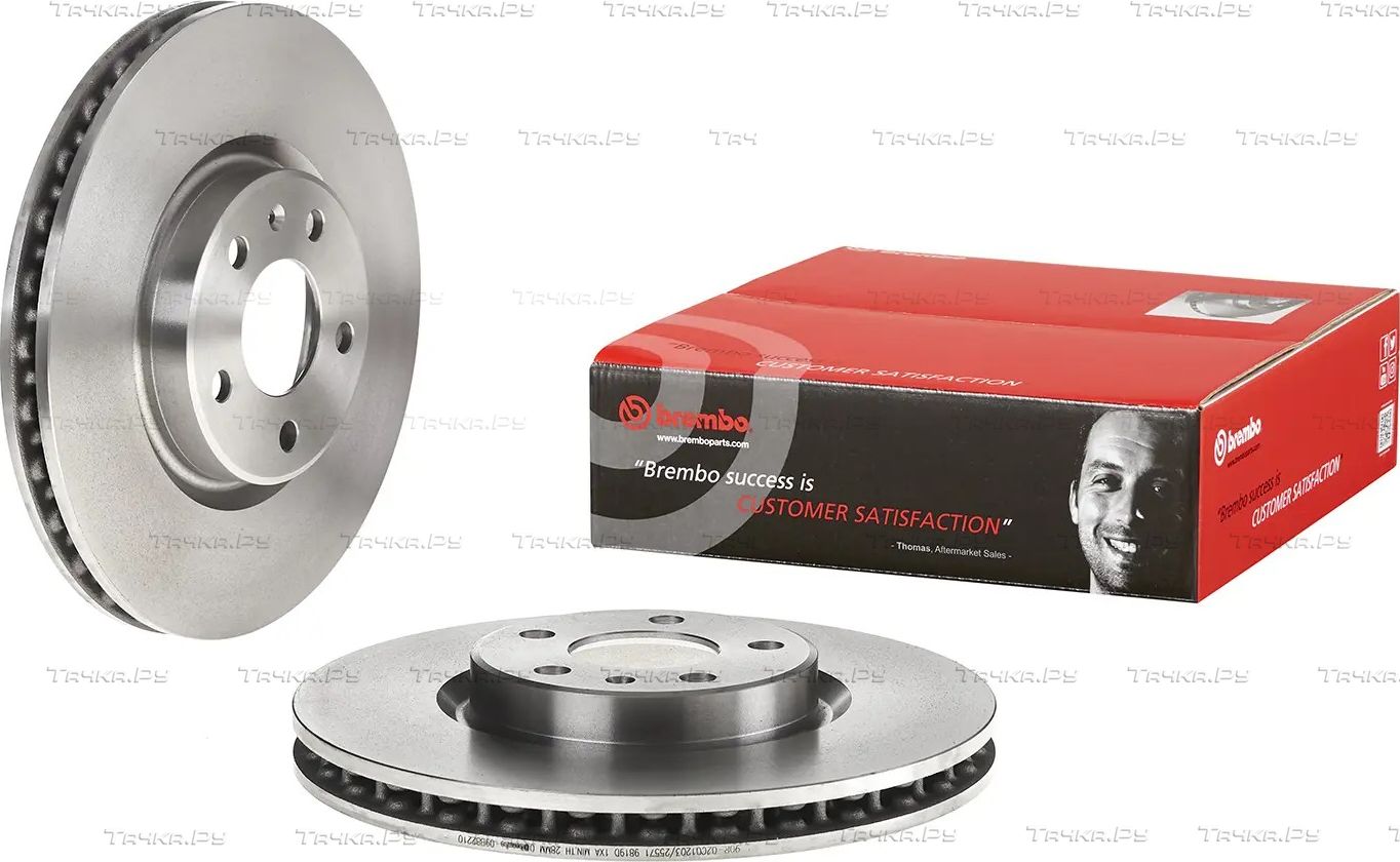 Тормозной диск Brembo PRIME LINE передний для Audi SQ5 I (8R) 2012-2015. Артикул 09.B822.10