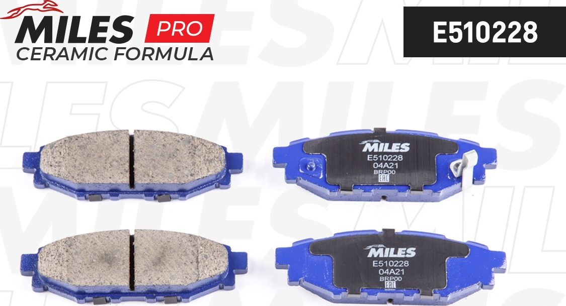 Тормозные колодки Miles (Керамика). Артикул E510228