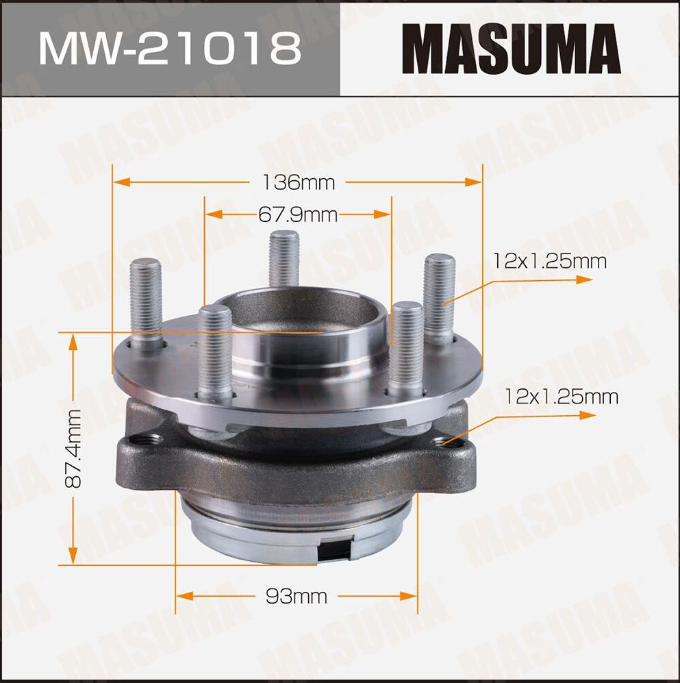 Ступица колеса (Masuma). Артикул MW-21018