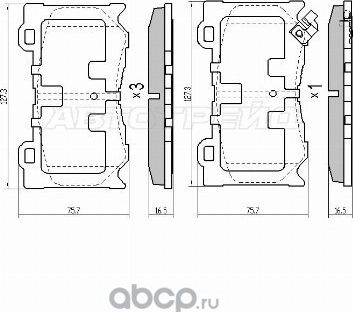 Колодки тормозные перед INFINITI FX3545 (SAT). Артикул STD10601TG1C