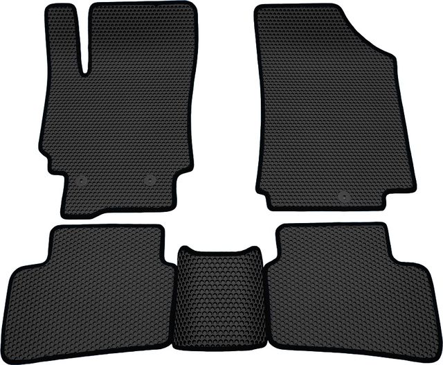 Коврики Rezkon EVA Соты для салона Hyundai Creta I 2016-2021 Черный кант. Артикул 9120065101