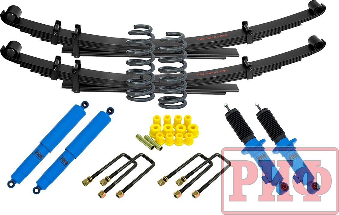 Лифт-комплект РИФ арктический жесткий для Mitsubishi L200 V 2015-2019, лифт 40 мм. Артикул RIF-TMQ-C-Arc