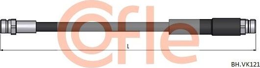 Тормозной шланг Cofle задний левый для Audi Q3 I (8U) 2013-2018. Артикул 92.BH.VK121