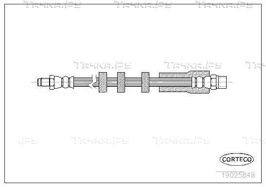 Тормозной шланг Corteco задний для Volvo V70 I 1995-2000. Артикул 19025848