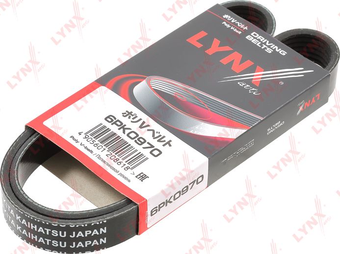 Приводной ремень поликлиновой LYNXauto. Артикул 6PK0970