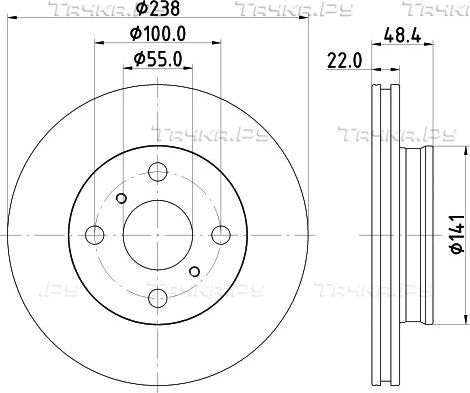 Тормозной диск Trialli. Артикул DF 270063