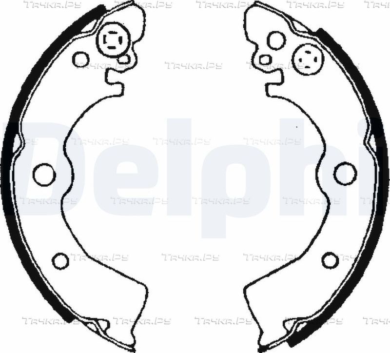 Тормозные колодки Delphi задние для Nissan Almera N15 1995-2000. Артикул LS1650