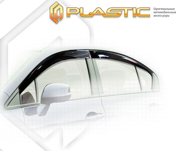 Дефлекторы СА Пластик для окон (Classic полупрозрачный)Honda Civic IX седан 2011-2017. Артикул 2010030307176