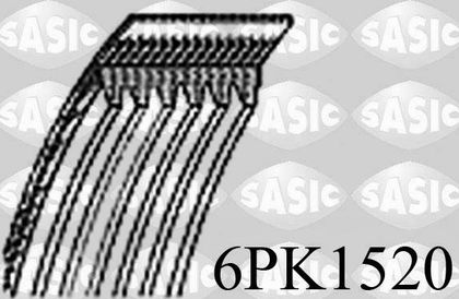 Приводной ремень поликлиновой Sasic для Skoda Octavia Tour 1999-2001. Артикул 6PK1520