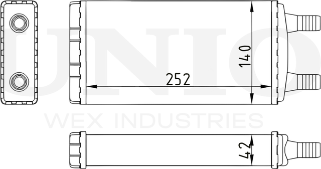 Радиатор отопителя (Unio). Артикул RAD-20061