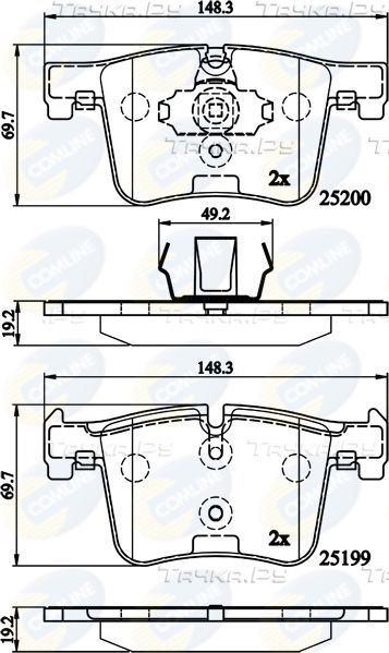 Тормозные колодки Comline Comline передние для BMW 1 III (F40) 2011-2026. Артикул CBP02149