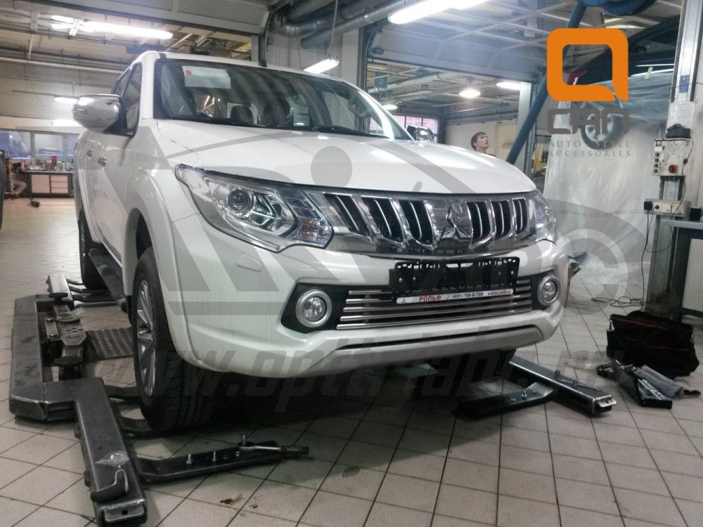 Накладка на решётку радиатора Can Otomotiv НИЖНЯЯ d16 для Mitsubishi L200 V 2015-2019.Артикул MIL2.27.1955. Артикул MIL2.27.1955