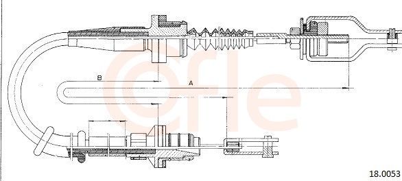 Трос сцепления Cofle для Nissan Primera P10 1990-1996. Артикул 92.18.0053