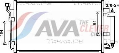 Радиатор кондиционера (конденсатор) AVA (алюминий) для Nissan Leaf I (ZE0/AZE0) 2010-2017. Артикул DN5387D
