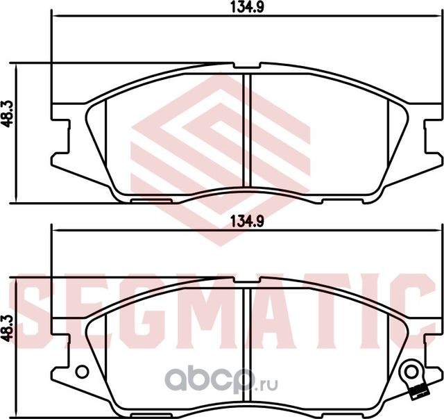 Колодка торм диск пер (Segmatic). Артикул SGBP2652