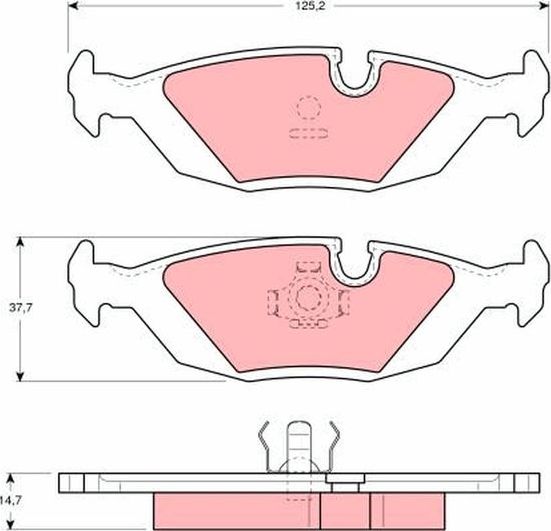 Тормозные колодки TRW. Артикул GDB1068