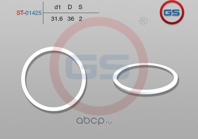 Тефлоновое кольцо 31,6*36*2 (GS). Артикул ST01425