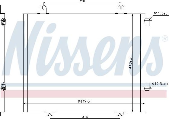 Радиатор кондиционера (конденсатор) Nissens (алюминий). Артикул 94573