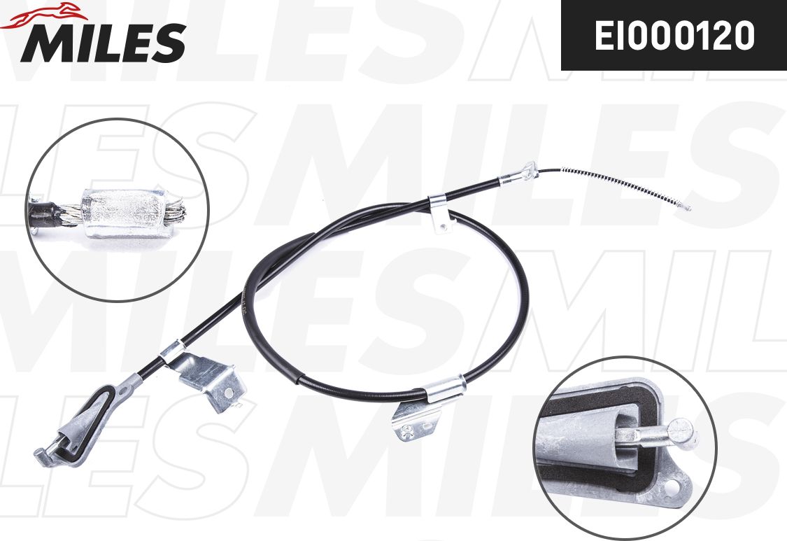 Трос ручника (тросик ручного тормоза) Miles. Артикул EI000120