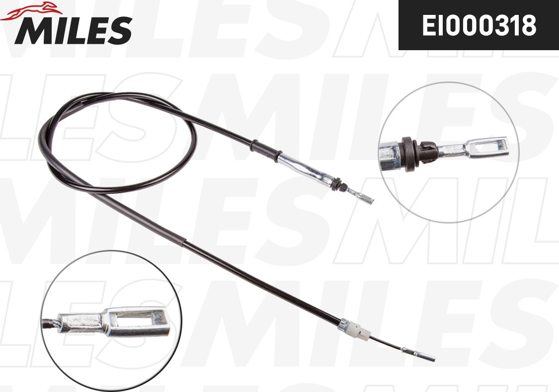 Трос ручника (тросик ручного тормоза) Miles. Артикул EI000318