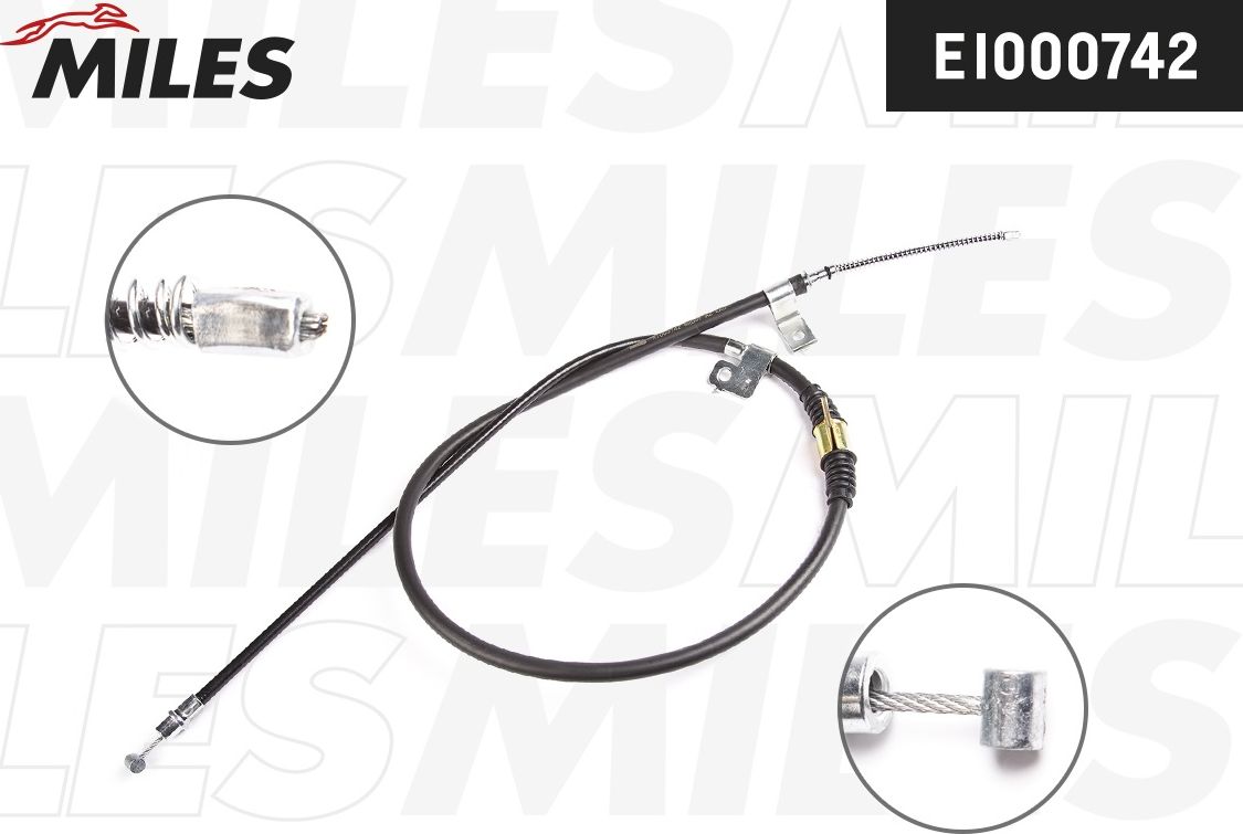 Трос ручника (тросик ручного тормоза) Miles. Артикул EI000742