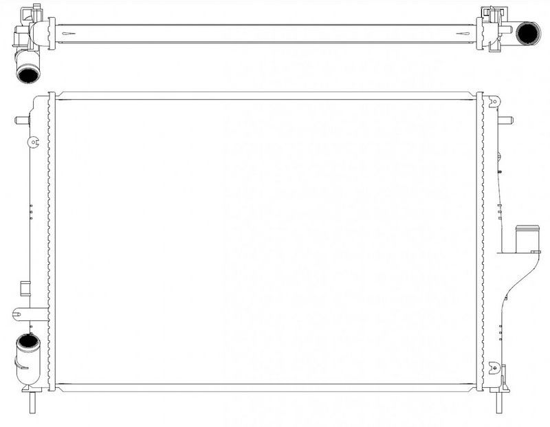 Радиатор охлаждения двигателя Sakura. Артикул 3631-3006