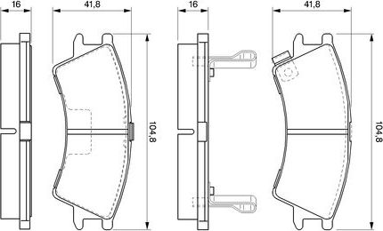 Тормозные колодки Bosch (Low-Metallic). Артикул 0 986 424 575