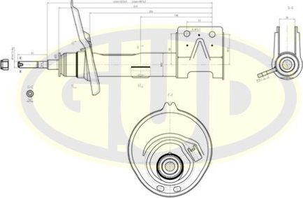 Амортизатор G.U.D.. Артикул GSA333769
