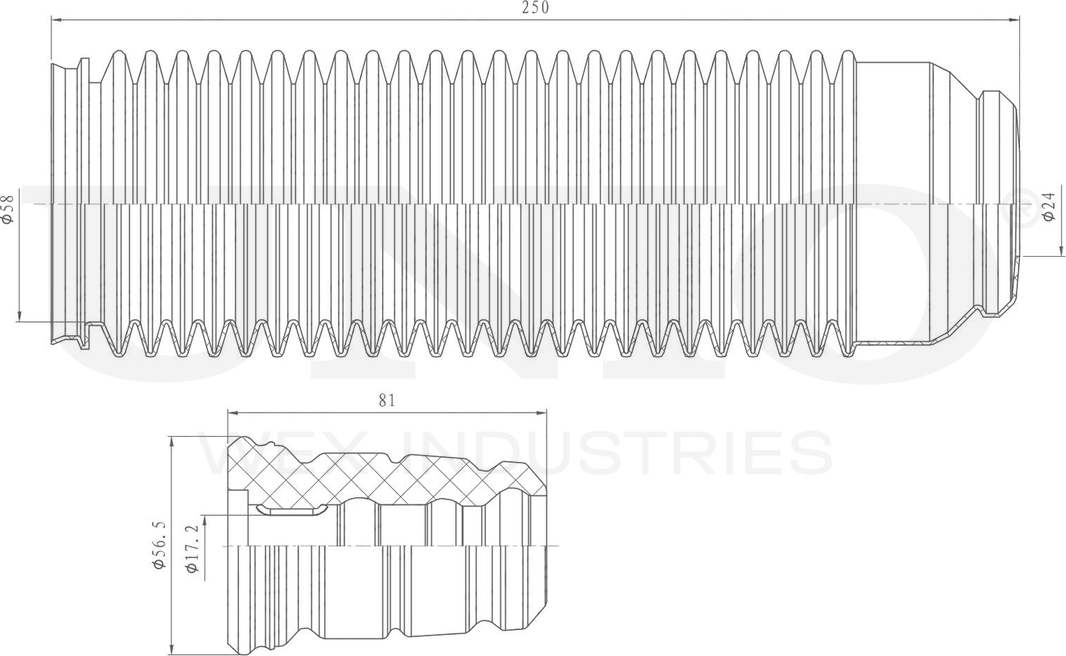 Пыльник амортизатора (Unio). Артикул DUC-10039