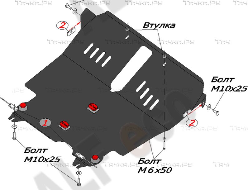 Амортизатор G.U.D. передний левый для Toyota Ipsum II (M20) 2001-2009. Артикул GSA334320