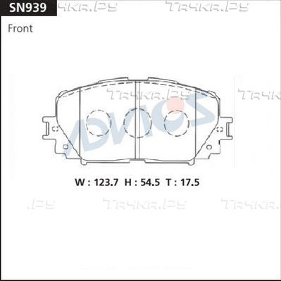 Тормозные колодки Advics передние для Mazda 929 III (HC) 1987-1991. Артикул SN939