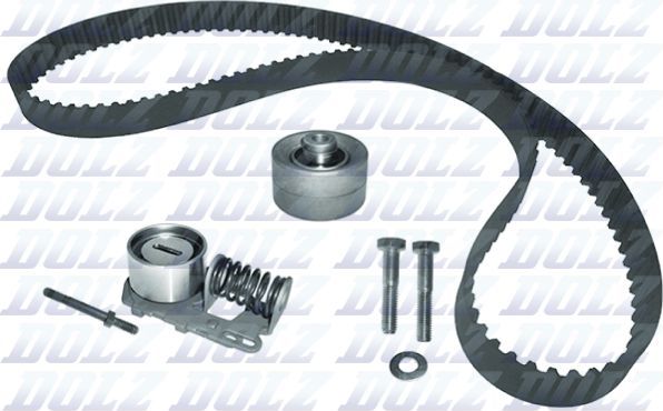Ремень ГРМ с роликами (комплект) Dolz для Lancia Zeta 1996-1999. Артикул SKD009