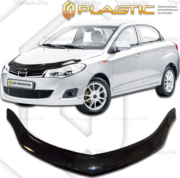 Дефлектор СА Пластик для капота (Classic черный) Chery Bonus 2011–2026. Артикул 2010010109127