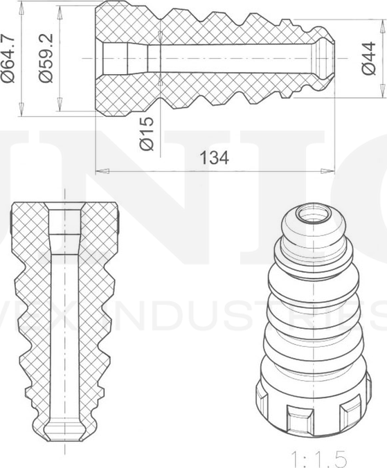 Отбойник амортизатора (Unio). Артикул DUC-40005