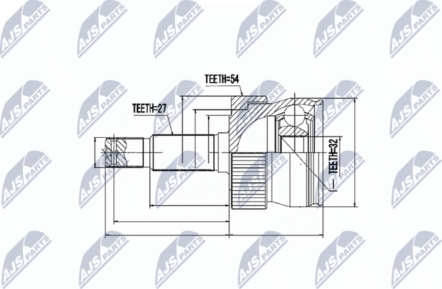 Шрус наружный (граната) NTY для Jeep Cherokee II (XJ) 1986-2001. Артикул NPZ-CH-008