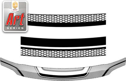 Дефлектор СА Пластик для капота (Серия Art черная) ВАЗ Lada Largus 2012. Артикул 2010011507496