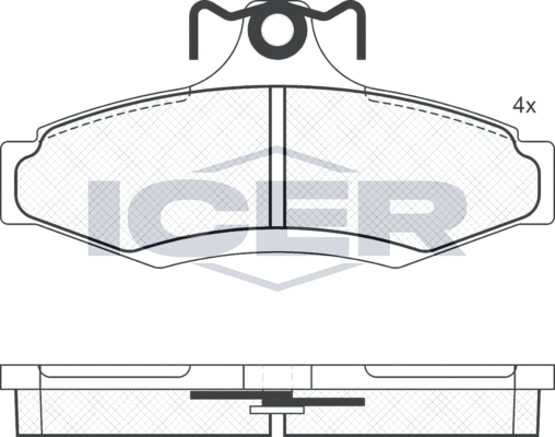 Тормозные колодки Icer. Артикул 181261