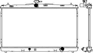 Радиатор охлаждения двигателя Sakura для Lexus ES VI 2012-2018. Артикул 3461-8539