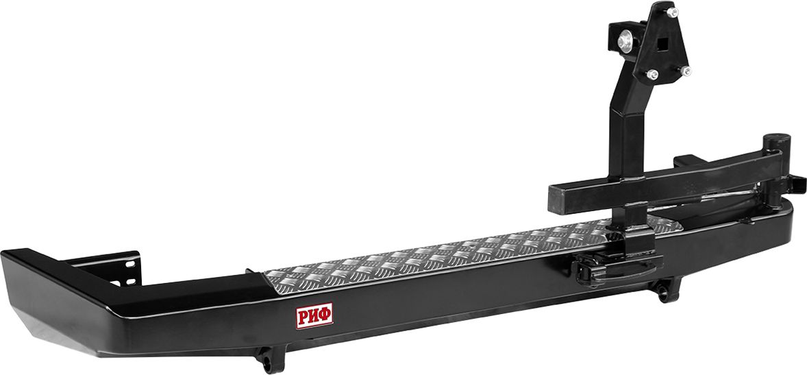 Бампер силовой РИФ задний с калиткой , без квадрата под фаркоп, лифт 65 мм УАЗ Патриот 2015-2026. Артикул RIF063-22020