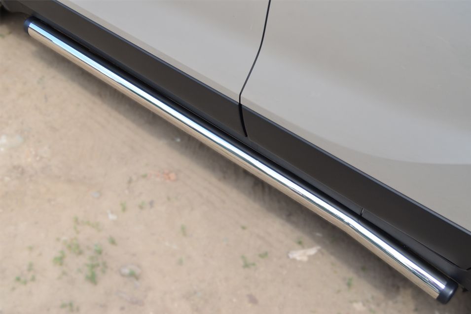 Защита порогов труба РусCталь d63 (вариант 2) для Opel Mokka 2012-2026. Артикул OMT-0013552