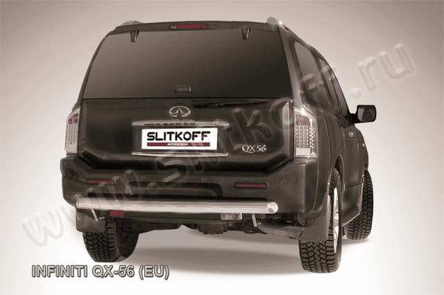 Защита Slitkoff заднего бампера d76 для Infiniti QX56 II 2004-2010. Артикул IN.QX008