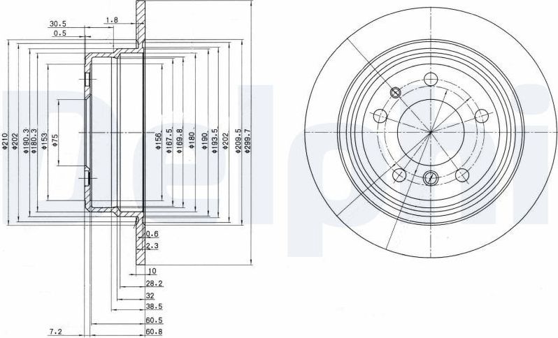 Тормозной диск Delphi. Артикул BG2437