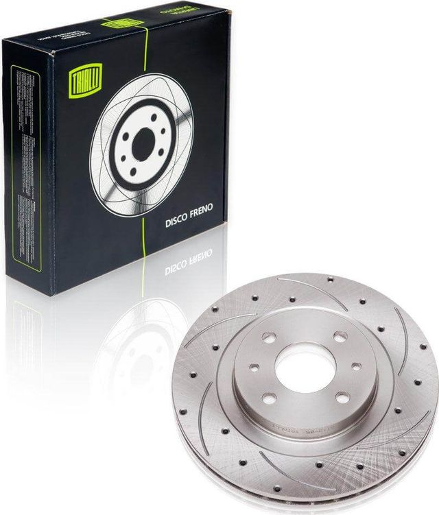 Диск тормозной 2112 R14 правый (выточка + перфорация) TRIALLI Trialli. Артикул DF543R