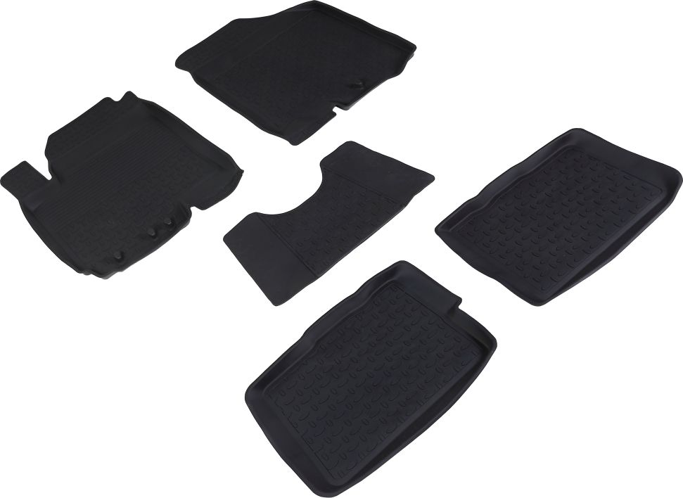Коврики резиновые Seintex с высоким бортиком для салона Kia Soul I 2008-2014. Артикул 82568