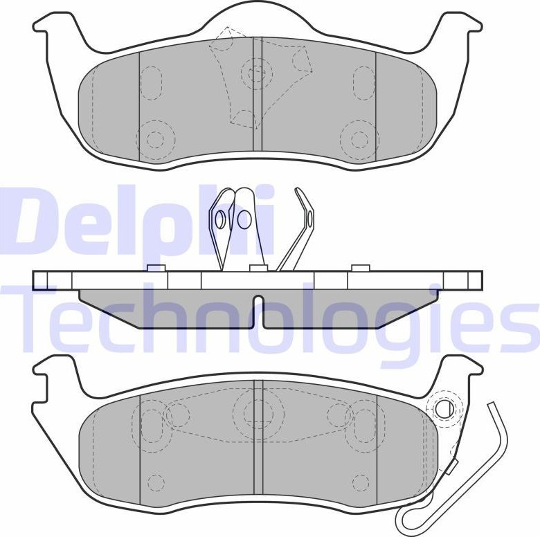 Тормозные колодки Delphi (Low-Metallic). Артикул LP1975
