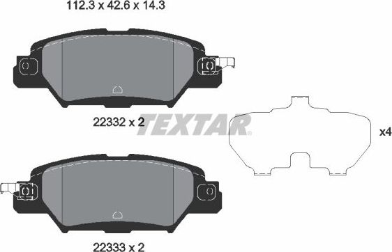 Тормозные колодки Textar. Артикул 2233201