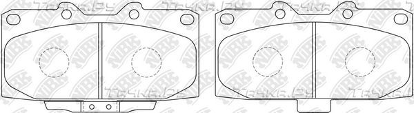 Тормозные колодки NiBK передние для Subaru Impreza II 2000-2008. Артикул PN7463